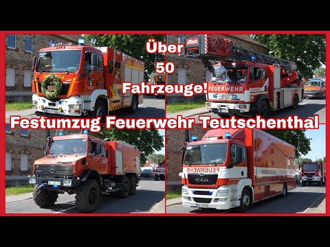 🚒Großer FESTUMZUG 100 Jahre FF Teutschenthal🚨🔊Dreiachs-Unimog➕️ELW 2➕️Neuer Logistiker und MEHR🚒