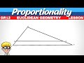 Proportionality Theorem in Triangles