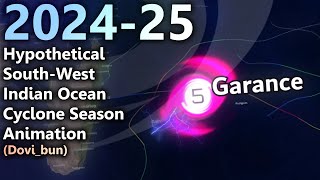 2024-25 Hypothetical South-West Indian Ocean Cyclone Season Animation (Dovi_bun)