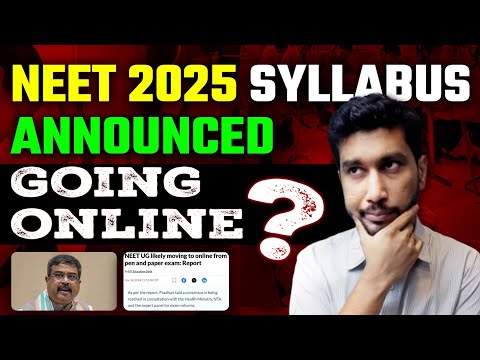 NEET 2025 Latest Updates By NMC | NEET 2025 updated syllabus | CBT mode #neet2025 #neetnews