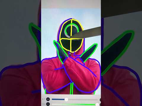 Drawing Circle Guard from Squid Game๐ฉท๐