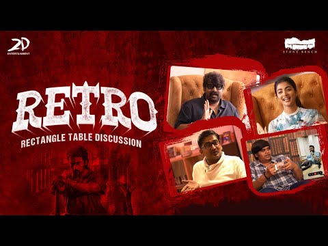 Rectangle Table Discussion with Team #Retro Pooja Hegde, Karthik Subbaraj, Karunakaran & Joju George