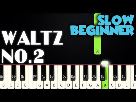 Waltz No. 2 - Dmitri Shostakovich | SLOW BEGINNER PIANO TUTORIAL + SHEET MUSIC by Betacustic