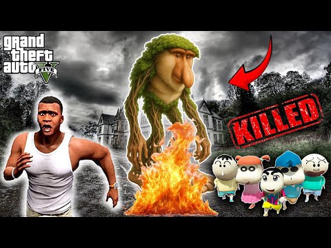 Franklin Saving Shinchan and His Friends From Brr Brr Patapim horror in GTA 5 | GTAV Avengers