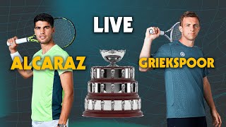 LIVE: Carlos Alcaraz vs Tallon Griekspoor - Davis Cup 2024 | Live Score