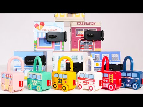बच्चों के लिए सर्वश्रेष्ठ खिलौना वीडियो - सामुदायिक भवनों के साथ लॉकिंग कारों का मिलान करें!