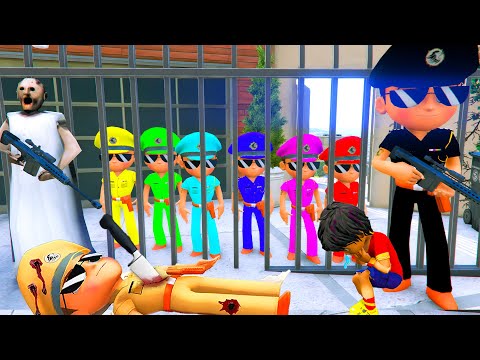 🤯😡White Granny Kidnapped Colorful Little Singham in Gta 5 | Little Singham Save Shinchan