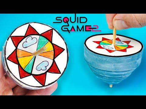 ВОЛЧОК из ИГРЫ В КАЛЬМАРА 2 СВОИМИ РУКАМИ! 🌀 Бумажный Пхенги за 5 МИНУТ (Секрет Запуска!)