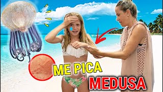 ME PICA UNA MEDUSA EN LA PLAYA 😱 ME DUELE MUCHO Daniela Go