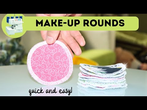 Let's make reusable make-up removal pads and serge a perfect circle!