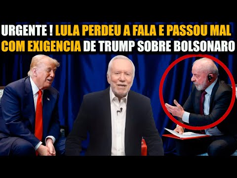URGENTE ! LULA PERDEU A FALA E PASSOU MAL COM EXIGENCIA DE TRUMP SOBRE BOLSONARO - ALEXANDRE GARCIA
