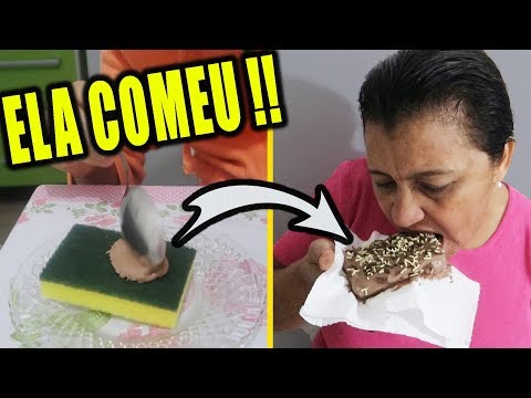 TROLLEI MINHA MÃE DE UMA FORMA QUE ELA JAMAIS VAI ESQUECER !😂 ( BOLO DE ESPONJA )  **trollagem**