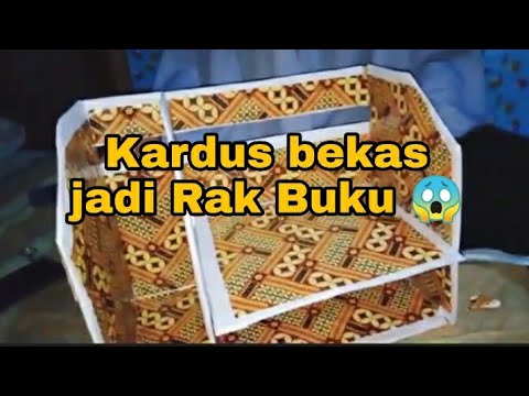 Membuat Rak Buku dari kardus bekas