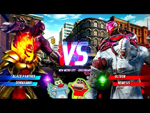 OGGY VS. SHINCHAN BLACK PANTHER & DORMAMU  VS.NEMESIS &  ULTRON FIGHT