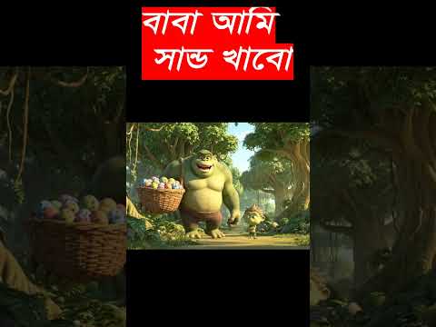 বাবা আমি সান্ডা খাবো #cartoon #fairytalesstory #viralvideos #animation #viralshorts  #gemini #veo3