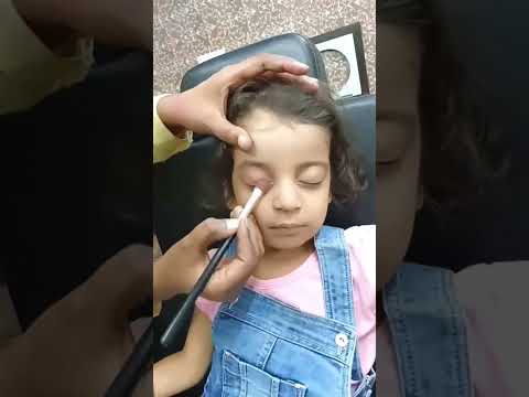 Baby Girl stage makeup /In short & curly hair HighBun / baby girl party makeup hairstyle#seemajaitly