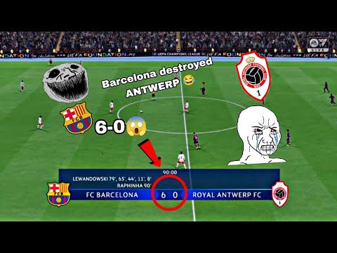 FC BARCELONA VS ROYAL ANTWERP Champions League FC 2024 Full time PS4 gameplay #1