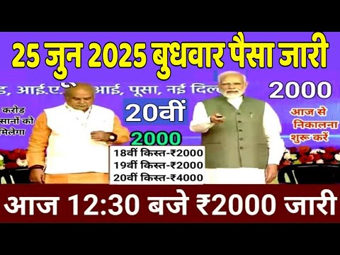 प्रधानमंत्री किसान सम्मान निधि योजना ₹ 2000 की 20वीं किस्त / pm kisan samman nidhi Yojana 20th kist