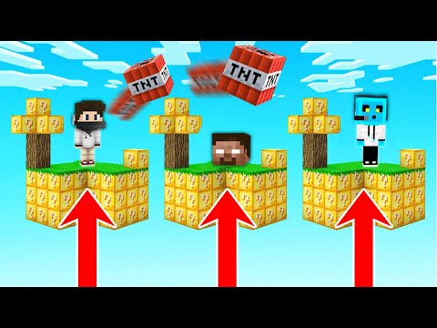 PATLAYAN ŞANS BLOK ADASINDA HAYATTA KALDIK - Minecraft