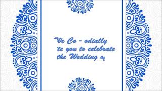Indian Wedding invitation video | Wedding Invitation Video | Free & Blank Video 0460