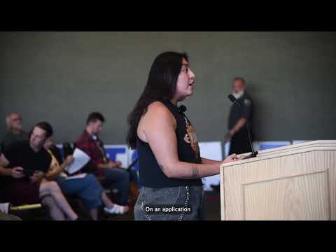 Community members stage 'mic check' during PRC public comment hearing