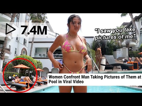 CONFRONTING A MAN TAKING PICTURES OF ME AT THE POOL *live footage*