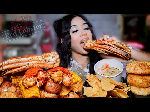 EATING RED LOBSTER NEW CAJUN SEAFOOD BOIL!! MARINERS & SAILORS BOIL  MUKBANG