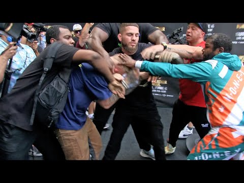 Jake Paul steals Floyd Mayweather's hat