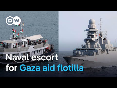 YouTube video thumbnail: Italy, Spain Deploy Navy Ships to Assist Gaza Aid Flotilla