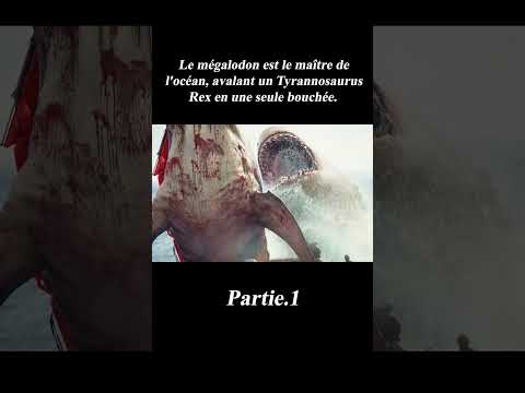 Le mégalodon est le maître de l'océan, avalant un Tyrannosaurus Rex en une seule bouchée.#shorts