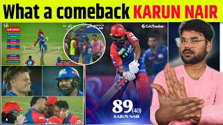 What a comeback KARUN NAIR | MI vs DC full match highlights | 89 (40) | Mumbai win | ipl2025