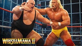 Hulk Hogan vs. King Kong Bundy | WrestleMania 2 | WWE 2K24