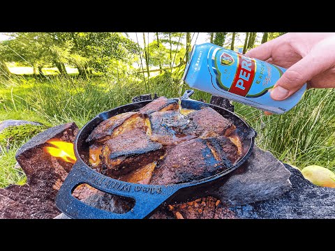 Perfectly Crispy & Tender PORK BELLY Cooked in BEER | ASMR Relaxing Cooking