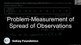 Problem-Measurement of Spread of Observations