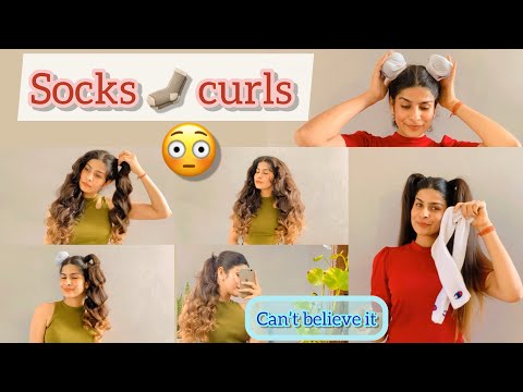 Heatless curls for thin and light hair/ socks curls/ bouncy curls