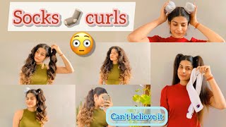 Heatless curls for thin and light hair/ socks curls/ bouncy curls