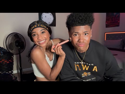 DOING MELO'S MAKEUP (he was forced..)
