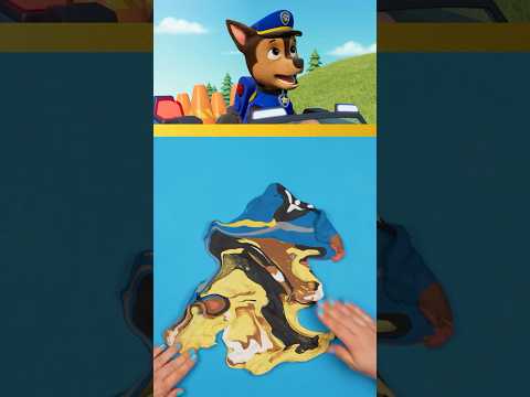 let's make PAW Patrol slime art! 🐾 #shorts