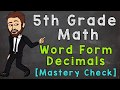 Understanding Decimal Word Form