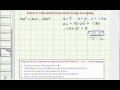 Factoring Trinomials and Polynomials