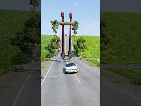 Cars & trucks vs giant hammer crash part923 #shortvideo #beamngdrive #shorts #india #truck #usa
