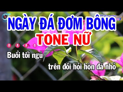 Karaoke Ngày Đá Đơm Bông Tone Nữ ( Am ) Nhạc Sống Mới | Karaoke Đồng Sen