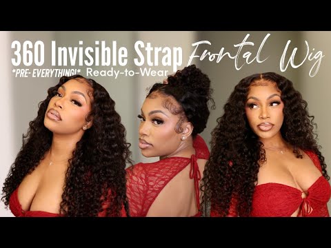 NEW GLUELESS 360 LACE FRONTAL WIG w/ INVISIBLE STRAPS! (PRE- CUT, PLUCKED, BLEACHED) | Ashimary Hair