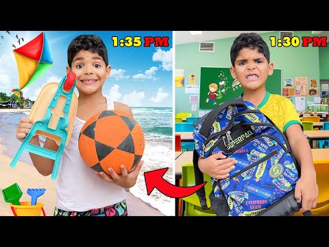 للاسف..يونس هرب من المدرسة إلى البحر🌞ودخل للاعماق مع القرش🦈🏖️