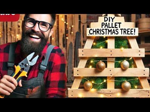 Great Idea To Celebrate Christmas // Make A Beautiful Sparkling Christmas Tree From Recycled Wood