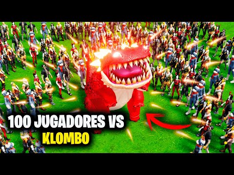 100 JUGADORES VS KLOMBO EL DRAGÓN en FORTNITE / PODREMOS VENCERLO ?? - JorgeIsaac115