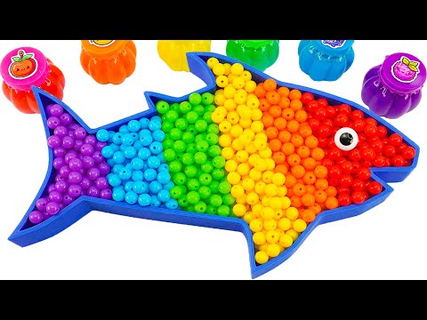 Satisfying Video | How To Make Rainbow Fish Bathtub From Mixing Beads Cutting ASMR | Yo Yo Candy