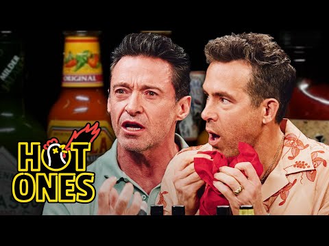Ryan Reynolds and Hugh Jackman Go Claws Out While Eating Spicy Wings | Hot Ones