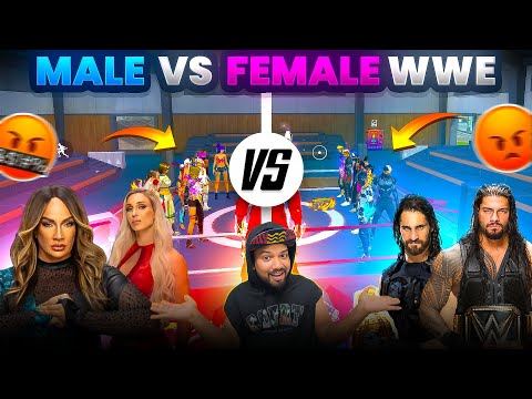 😁 FUNNY FREE FIRE WWE MALE VS FEMALE COMEDY MATCH - GARENA FREE FIRE #telugugamingzone