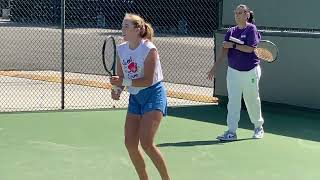 Mirra Andreeva vs Caroline Garcia: Stunning Female Tennis Players in Practice #WTA #IndianWells 103